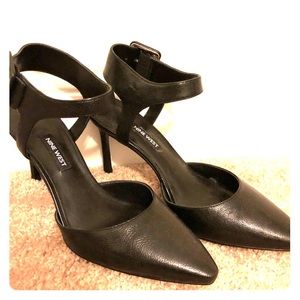 Never Worn Black Strap Nine West Heels